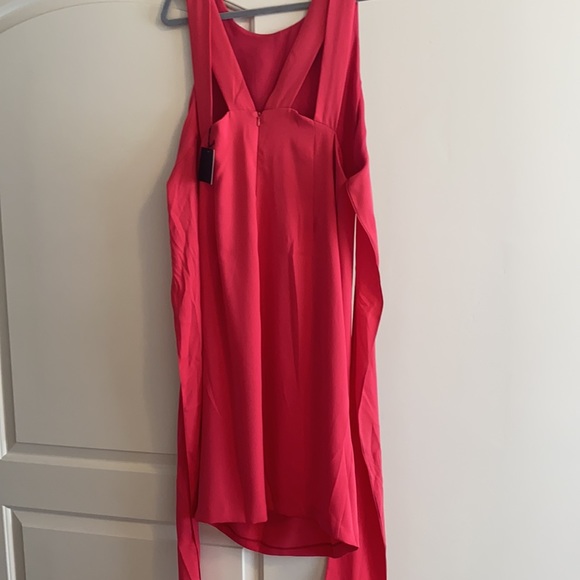 SALE ASOS Pink Double Strap Cocktail Dress - Picture 11 of 16